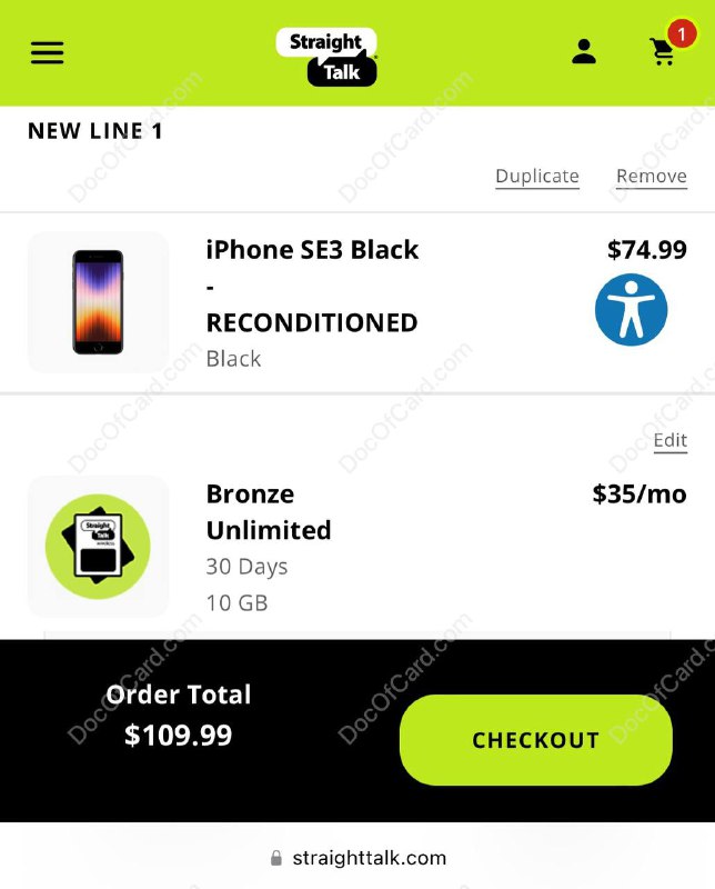 StraightTalk iPhone SE 3 翻新版 $74.99#StraightTalk #iPhone • iPhone SE 2022 翻新机 $74.99 + 税 • 一个月月租 $35 • 通过 TopCashBack 购买 12.12% 返现 • 收到手机后，用 IMEI 在 官网 激活并设置账号 (刚激活没有信号可以等等) • StraightTalk 手机 60 天自动解锁，解锁后才能安装其他运营商 eSIM • 不是最好的价格，不急可以等黑五✔️@DocOfCard / 手机卡合集