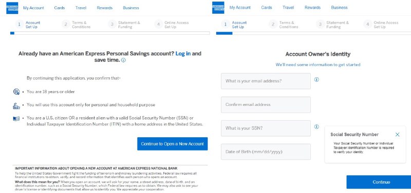 Amex Saving Account#Amex #Saving  • 需要SSN/ITIN  • ITIN号段高于9707的目前会报错  • 年化目前1.7%左右  • 只能网上登录管理，没有实体卡  • 每个月可以免费取款6次  • 年度发一张1099-INT  • 存些钱对FR（或许）有用处**注意网上开户通常都需要 U.S. citizen/resident alien身份，身份不满足也不影响开户，但是个中风险请自行权衡利弊👉🏿 