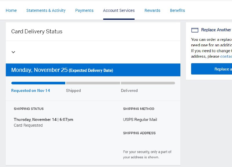 查询AmEx寄卡进度#AmEx 👉🏿 确保申请成功后将新卡加入你的账户✅ 