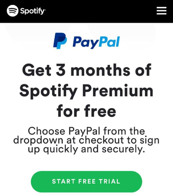 [Targeted]PayPal送免费3个月Spotify Premium#PayPal #Spotify✅ 
