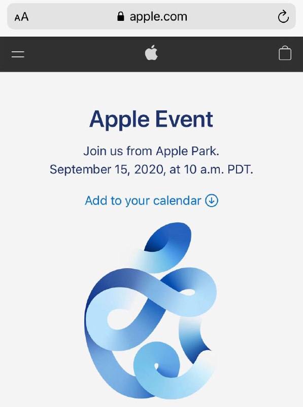 #AppleSeptember 15, 2020 at 10:00 a.m. PDT.✅ Add to calendar