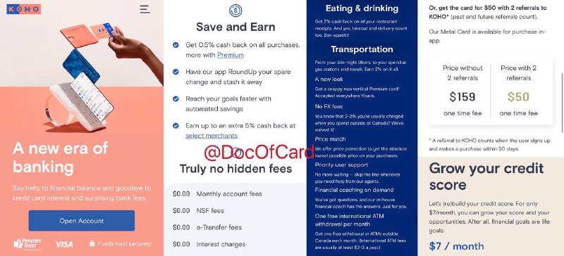 加拿大预付卡账户KOHO#KOHO #数字银行🆕 该账户要求提供提供加拿大photo id或加拿大工作/学生签证，如果没有的就不要开了，开了也会被关[DP]✅ 