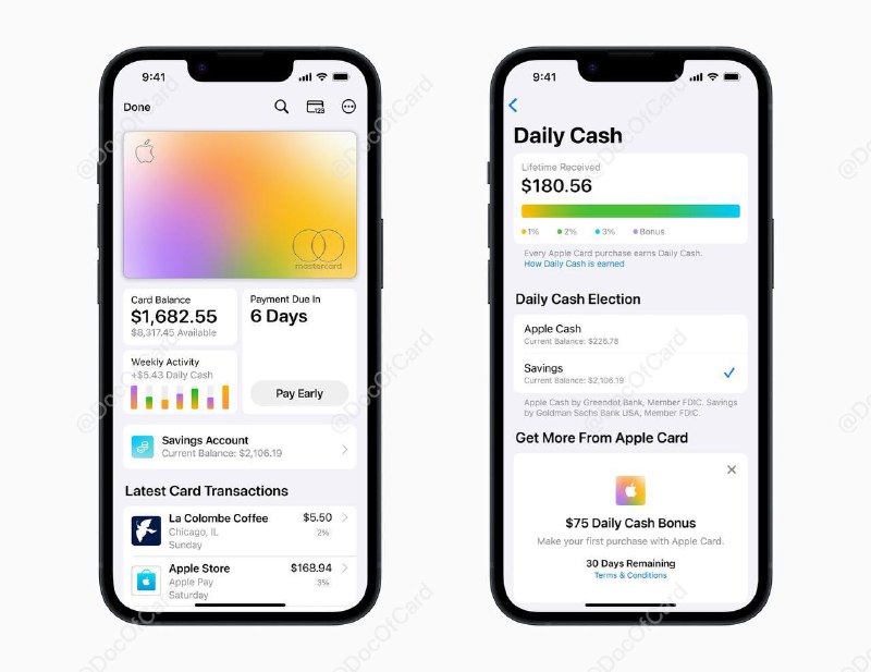 苹果正式推出 Apple Card Savings#Apple #AppleSavings #消息🆕4/26更新： Apple Savings 之前 TOS 写了支持 ITIN，但是实际上输入 ITIN 会提示错误，现在这个错误已经修复，可以正确使用 ITIN 开通了 [DP] • 开通 Apple Savings 肯定是要接受 W9 表格的，NRA 注意税务问题✅ 苹果今天 宣布 ，Apple Card Savings功能从今天开始可用，初始APY为 4.15% • 无任何费用、无最低存款、无余额要求 • 可选择将 Daily Cash 自动存入其中 • 可从 Wallet 消费、发送和保存 Daily Cash • 可关联银行账户或 Apple Cash 免费存取 • 允许最多25万美元余额，由FDIC投保 • 要求 iOS 16.4或更高版本的iPhone • 要求已开通 Apple Card 的 SSN 用户点评：Apple Pay Later → 花呗，Apple Cash → 余额，Apple Savings → 余额宝🔗相关：AGS大乱斗✔️@DocOfCard / 🇺🇸美卡合集