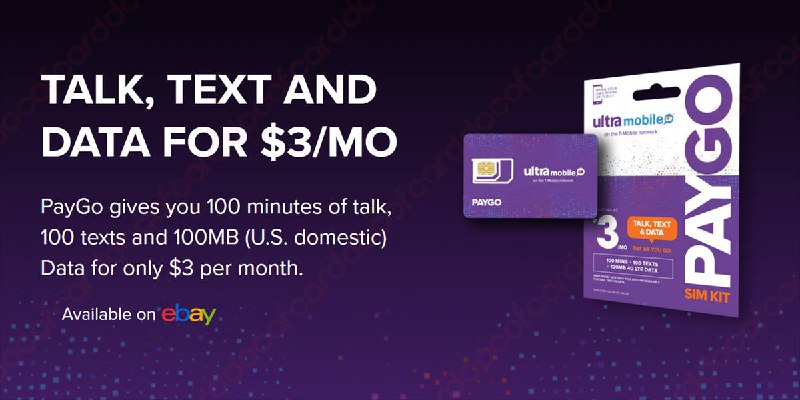 ✔️博客文章： • Ultra Mobile $3 PayGo 美国保号卡