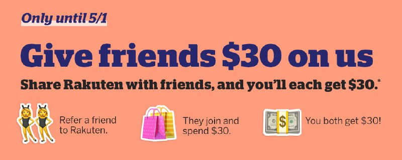 Rakuten/eBates: Refer A Friend and You both get $30 or 3,000 Amex MR#Rakuten #eBatesRakuten 邀请 奖励史高$30或3000 Amex MR点数👉🏿 Cash Back is current unavailable at Amazon@DocOfCard