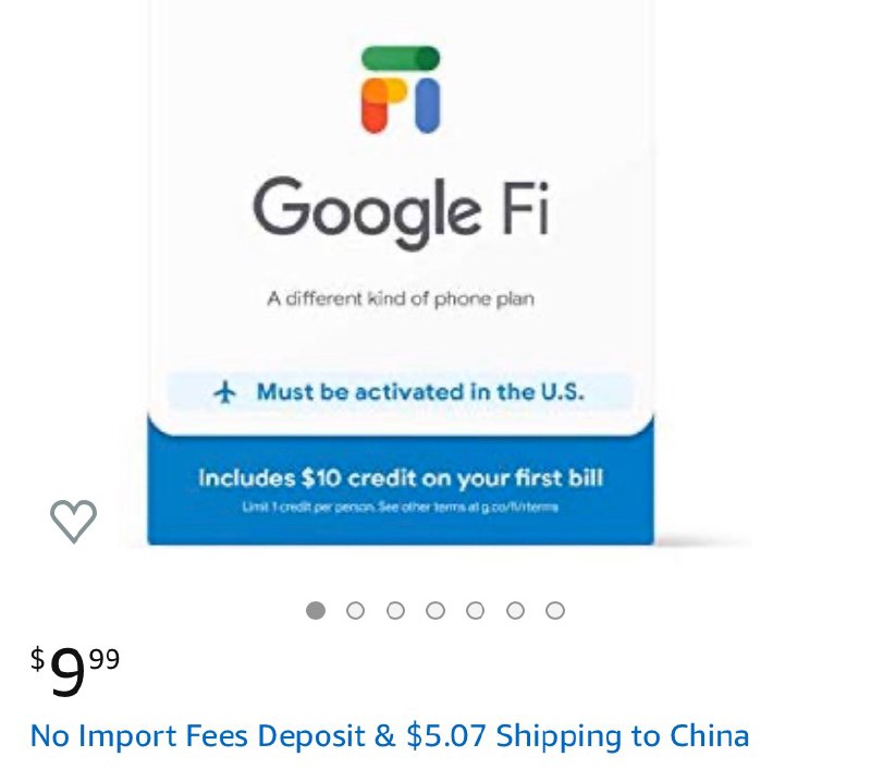 Amazon Google Fi Sim直邮中国#GoogleFi #Amazon👉🏿 Google Fi SIM Card Kit 👉🏿 👀所有漫游卡合集