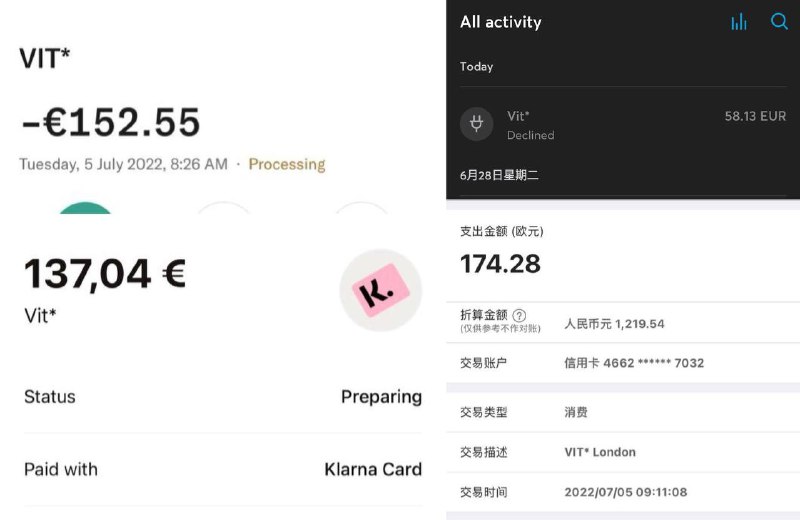 注意：Vitra正在遭遇大规模盗刷#Vitra🆕9/28更新：Vitra还没有找到新卡合作商就开始关闭旧卡和讨论区：the program was closed by Vitracash on 29 June 2022 (