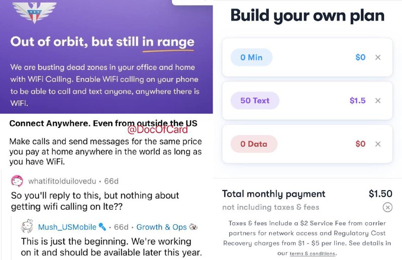 USMobile eSIM (黑卡)、漫游WiFi Calling#USMobile⚠️本文已过期，更新内容：