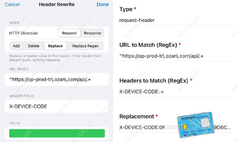 Ozan在新设备上MITM替换为原设备UUID，实现跨设备无需验证码的PIN登录#投稿 #Ozan #Surge #QuantumultX📮LuckyBuster 投稿 用圈x规则实现Ozan跨设备PIN登录需求：Ozan遇到过自动登出后使用非土耳其🇹🇷号码注册的账号重新登录无法收到验证码的问题，这个可实现无需验证码跨设备登录▎Surge 重写规则[Header Rewrite]# Ozan跨设备同UUID登录^