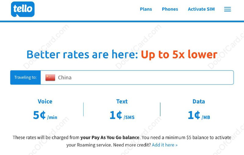 #Tello🆕5/13更新：🎉 9-Year Treats: Tello 庆祝 9 周年，漫游价格降低 5 倍！ ▎漫游中国大陆： • 语音：$0.25 $0.05/分钟 • 短信：$0.05 $0.01/条 • 流量：$0.05 $0.01/MB (≈$10/GB) • 月租 $5， 邀请链接注册 送 $10📶 详细介绍：