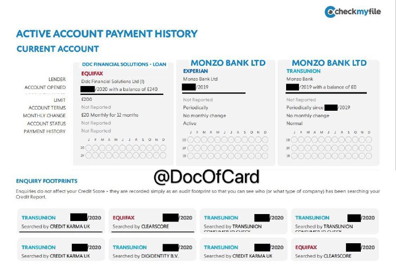 英国信用分和信用报告查询#英国 #信用分👉🏿 CheckMyFile 提供详细英国信用报告查询，£14.99/月可试用一个月后[取消订阅]，申请过 Monzo 超过3个月的可以试试 • CheckMyFile查询的信用分是网站自己计算的并不准确，但是他家的详细记录还可以 • CheckMyFile的记录真的非常详细，推荐👉🏿 更多英国信用查询方式：本文已更新至👇🏿