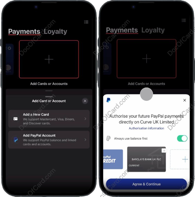 Curve UK 现在支持添加绑定 PayPal UK#Curve #PayPal🆕从 9/19/23 开始，Curve UK 将支持添加 PayPal UK 为新的付款方式 [官网] • 不支持 PayPal 中的 AMEX 和 VISA 卡 • 不支持 PayPal 购物保护 • 不支持 PayPal 的 Pay in 3🔗相关： Curve UK 介绍🔗相关： Curve US 介绍✔️@DocOfCard / 银行账户卡合集