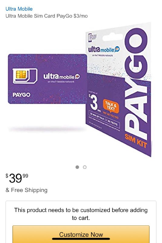 UltraMobile PayGo $3已经在Amazon 开卖#UltraPayGo👉🏿 卡介绍：