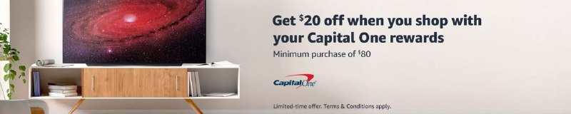 Amazon满$80减$20，需要用Capital One点数支付一部分#Amazon #CapitalOne❶ 点击下面这个链接绑卡：✅