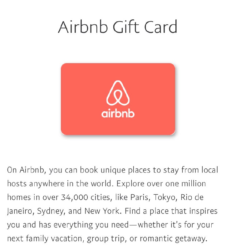 PPDG: $100 Airbnb Gift Card For $95👉🏿 