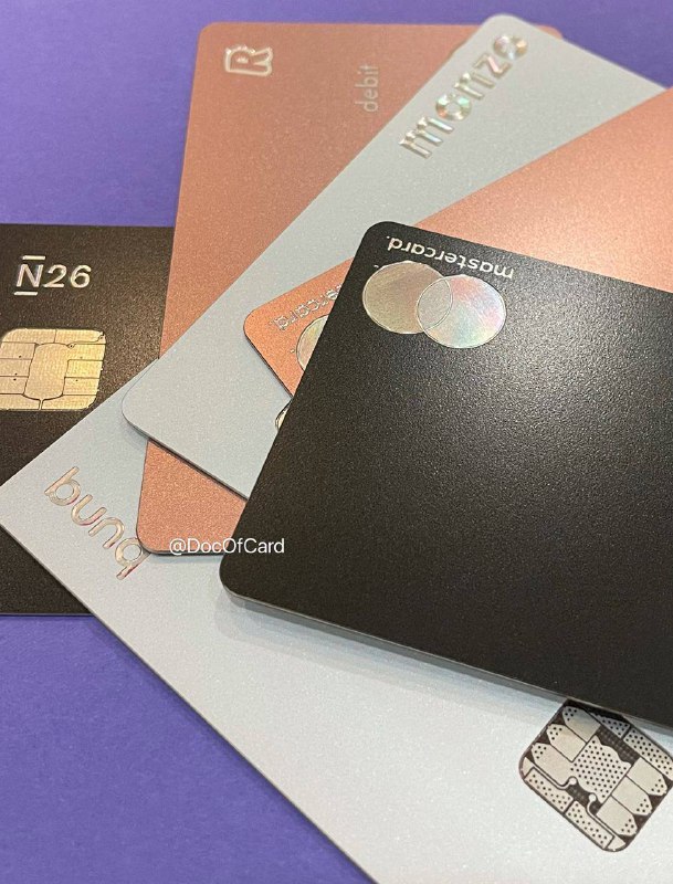 欧洲银行金属卡重量排行榜#数字银行 #金属卡 #排行榜 • Revolut：18g [晒卡] [晒卡] • CRO(MCO)：17g [晒卡] • Monzo：16g [晒卡] • Curve：15.5g [晒卡] • Vivid：15.1g [晒卡] [晒卡] • Bunq：15g […] • N26：15g [晒卡] [晒卡]✅ 欢迎留言提供更多金属卡[晒卡称重图]✅ 提供有效DP有机会参加本群抽奖活动👀相关：美卡金属卡重量排行榜👀相关：厉害金属卡重量排行榜👉🏿 @DocOfCard / 银行账户卡合集