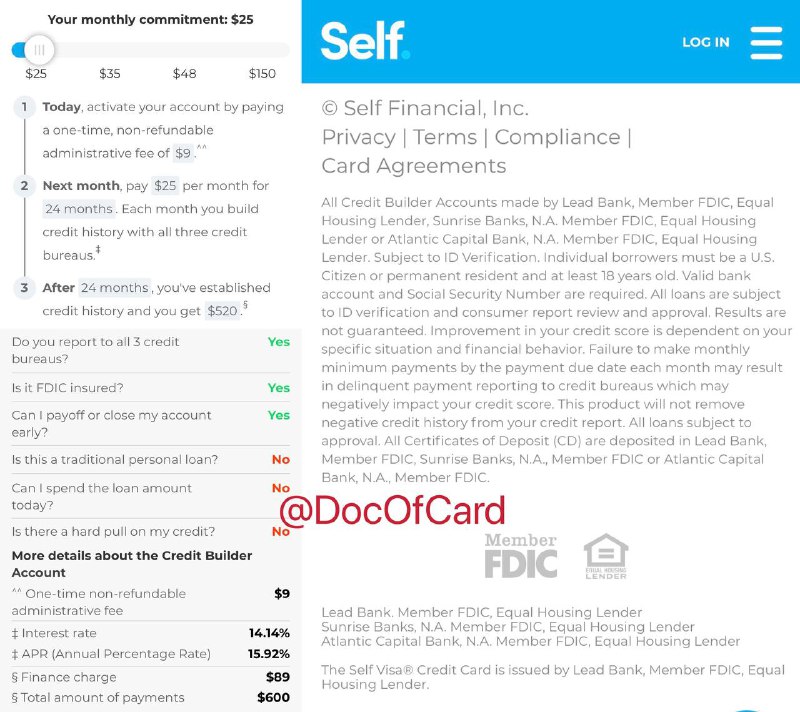 通过Self.inc建立美国信用#Selfinc #美国信用分👉🏿 Self.inc是一种Credit-builder loan，提供1-2年期最低每月$25的贷款并向信用局报告来帮助你建立信用✅ 
