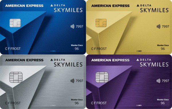 AmEx Delta SkyMiles Blue/Gold/Platinum/Reserve 改版#Amex #Delta #SkyMiles👉🏿 Blue：🔎详细介绍  ◦ 开卡奖励变成15k  ◦ 吃饭 2x（以前 1x）  ◦ 没有境外消费费用  ◦ 无年费👉🏿 Gold：🔎详细介绍  ◦ 开卡奖励变成70k  ◦ 吃饭、超市消费 2x（以前 1x）  ◦ 每个日历年消费 $10,000 可得 $100 Delta 代金券  ◦ 消费不再计算在 MQD waiver 之内（这是最大的变化）  ◦ 不再有 SkyClub passes 的折扣  ◦ 年费从 $95 涨到 $99👉🏿 Platinum：🔎详细介绍  ◦ 升级为金属卡  ◦ 开卡奖励变成100k  ◦ Delta、酒店消费 3x（以前分别为 2x 和 1x）  ◦ 吃饭、超市消费 2x（以前 1x）  ◦ Global Entry、TSA Pre 报销  ◦ SkyClub passes 从 $29 涨为 $39  ◦ 年费从 $195 涨到 $250👉🏿 Reserve：🔎详细介绍  ◦ 开卡奖励变成100k  ◦ Delta 消费 3x（以前 2x）  ◦ 两张免费单次 SkyClub passes  ◦ 飞 Delta 时用本卡购票，可免费进入 Centurion 休息室  ◦ Global Entry、TSA Pre 报销  ◦ 免费候补（哪怕没有 Delta 高级会员）  ◦ Sky Priority Security 结束  ◦ 年费从 $450 涨到 $550👉🏿 👀所有银行账户卡合集👉🏿 @DocOfCard
